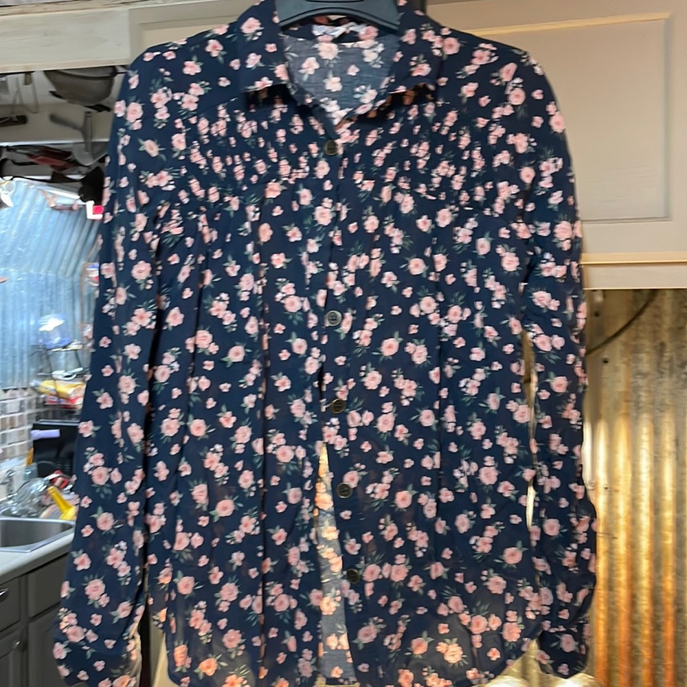 Dress shirt by Taylor and Sage very airy sheer material.